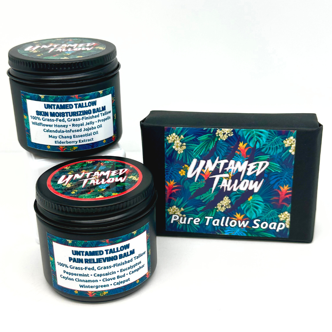 BUNDLE - Skin Moisturizing Balm + Pain Relief Balm + Soap